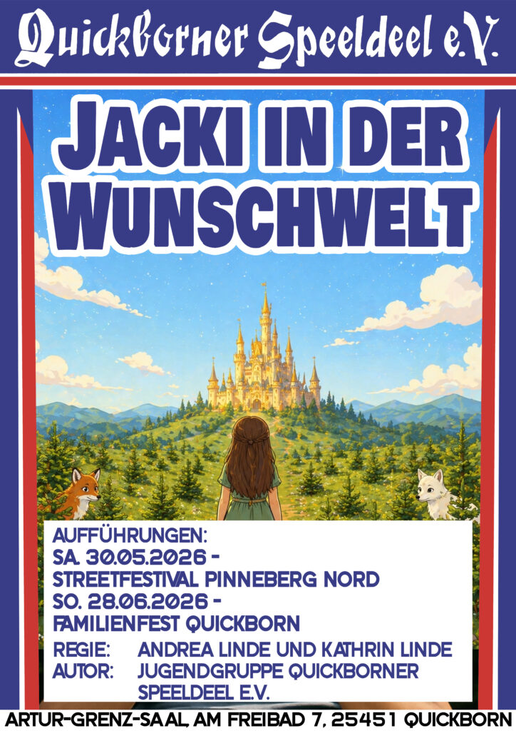 Plakat Jugendstück "Jacki in der Wunschwelt"