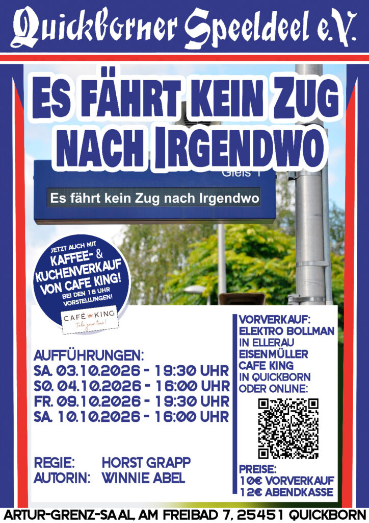 Plakat "Es fährt kein Zug nach Irgendwo"